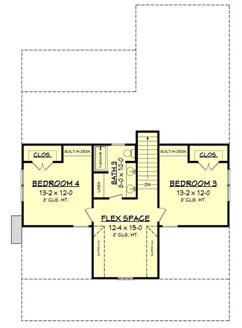 The Second Floor Plan For This House