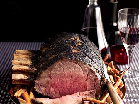 This boneless prime rib roast spends a night in the refrigerator to dry before being rubbed with horseradish and mustard, sprinkled with seasonings, and roasted to perfection. Three-Ingredient Prime Rib Roast Recipe - Ryan Farr | Food ...