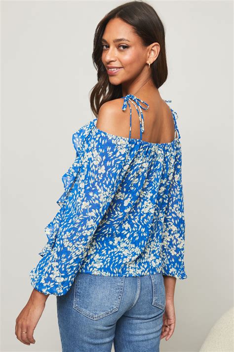 Buy Lipsy Ruffled Cold Shoulder Long Sleeve Top From Next Australia