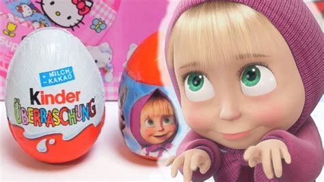 Surprise Eggs Masha I Medved Kinder Surprise Eggs Masha And The Bear Surprise Eggs Unboxing