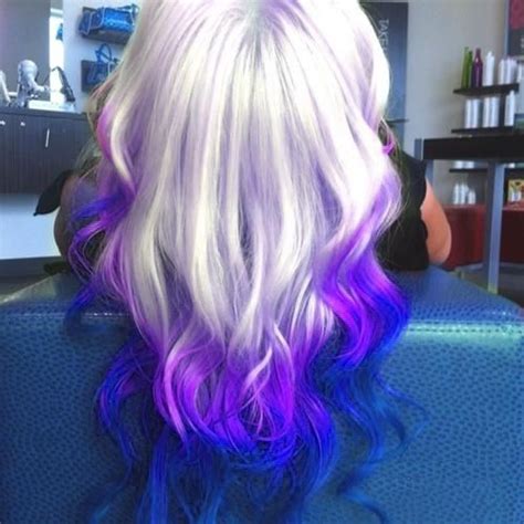 If the culprit is the bluing agent, washing the hair with a clarifying shampoo should remove the color. Purple, violet and platinum blonde ombre hairstyle ...