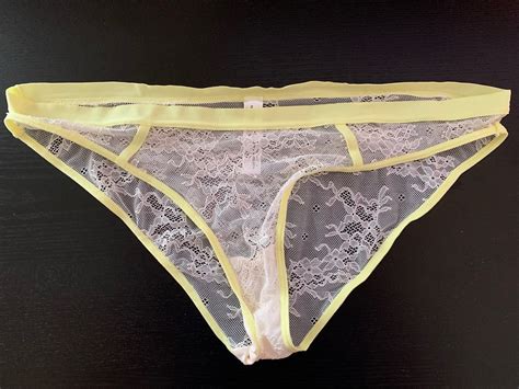 Wifes Yellow And White Lace Panties Uk Upskirt Flickr