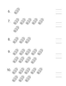 Counting Groups of 10 Worksheet by Mrs Thompson Teaches | TpT