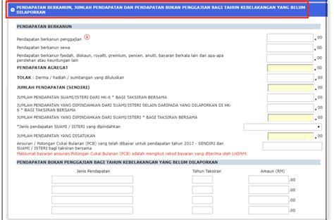 Panduan Mengisi E Filing Borang Cukai Pendapatan Lhdn Online My Panduan