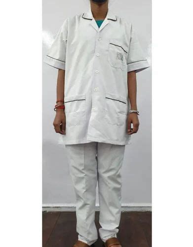 Female Pure Cotton White Nurse Uniform Set For Hospital Size Large