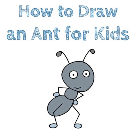 How To Draw An Ant For Kids How To Draw Easy
