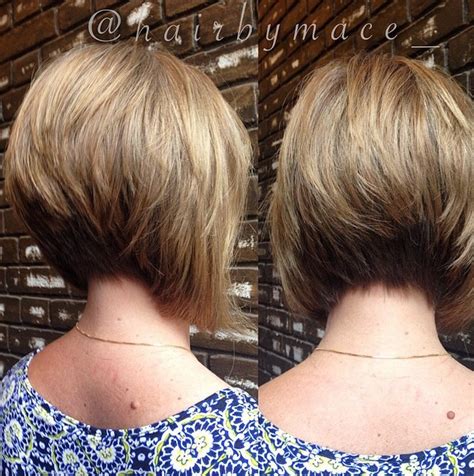 The next hair idea features a trendy color and cut. 21 Gorgeous Stacked Bob Hairstyles - PoPular Haircuts