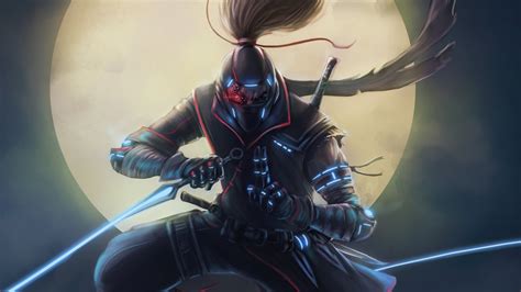 Download Cyberpunk Ninja Warrior Wallpaper Hd Artist 4k Image By