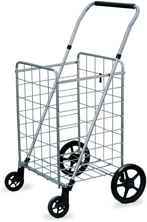 Wellmax Grocery Shopping Cart With Swivel Wheels Foldable And