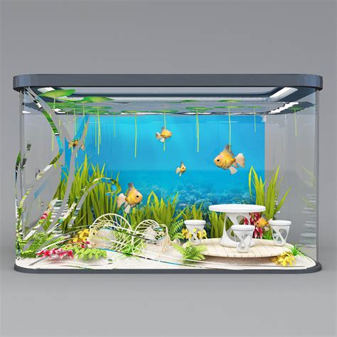 Modern Aquarium 3d Model 12 Max Free3d