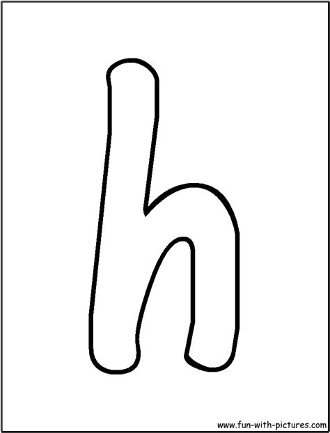 Bubble Letter H Coloring Page