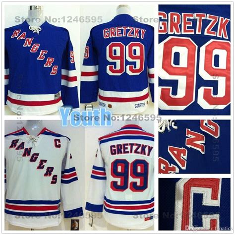 2019 2016 Youth Ny Rangers 99 Wayne Gretzky Jersey Youth New York