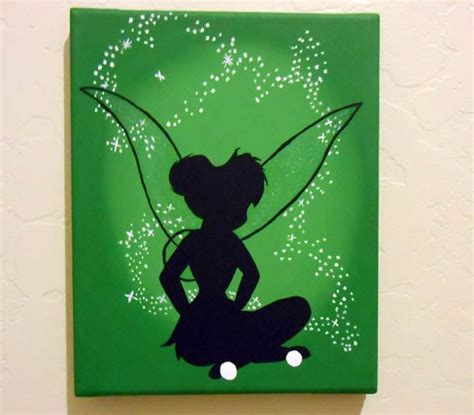 Disney Tinkerbell Acrylic Canvas Painting 8x10 Craft Board In 2019