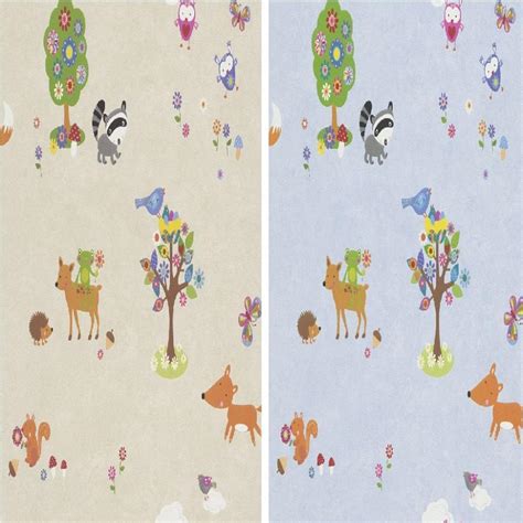 Childrens Woodland Wallpaper Woodland Nursery Animals Bambino