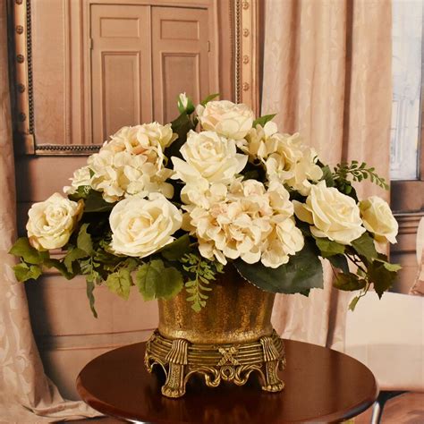 Find great deals on ebay for silk hydrangea flowers. Floral Home Decor Cream Hydrangea and Rose Silk Floral ...
