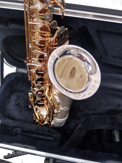Schiller Elite V Alto Saxophone Satin Silvergold Keys Big Bell Jim