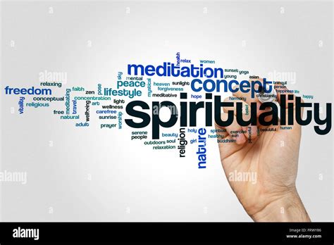 Spirituality Word Cloud Concept Stock Photo Alamy