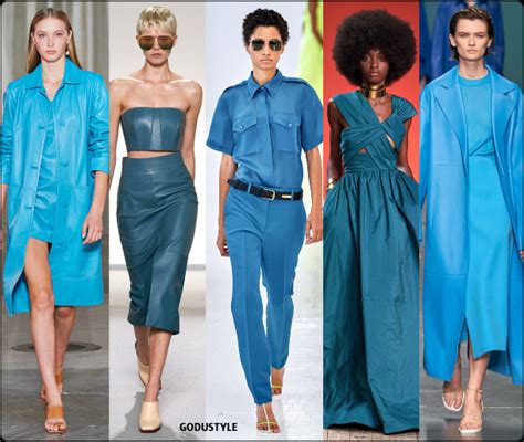 Mosaic Blue Spring Summer 2020 Color Trend Fashion Look Style Details