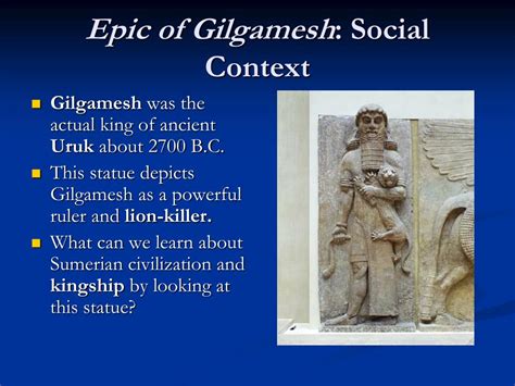 Ppt Eng 2r The Epic Of Gilgamesh Powerpoint Presentation Free