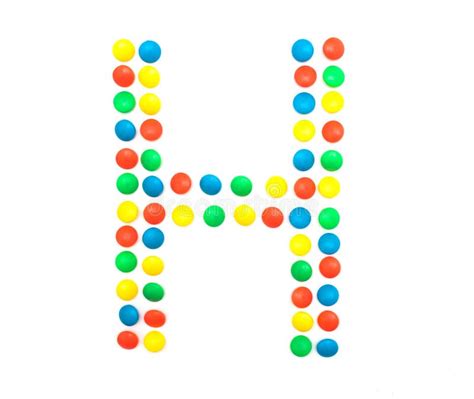 Multicolored Alphabet From Children S Mosaic Letter H Stock Photo