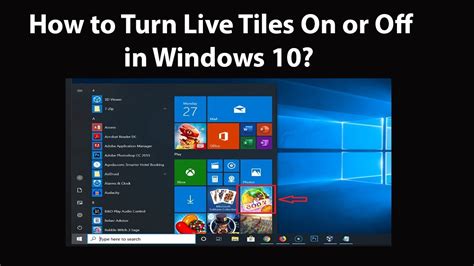 How To Turn Live Tiles On Or Off In Windows 10 Youtube