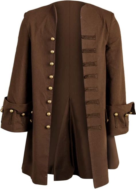 Newsail Mens Medieval Pirate Jacket Steampunk Coat Captain Adult