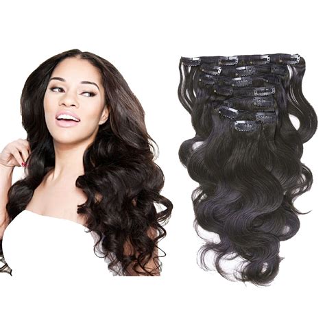 Loxxy Double Wefts Body Wave Clip In Hair Extensions 100 Real Remy Human Hair
