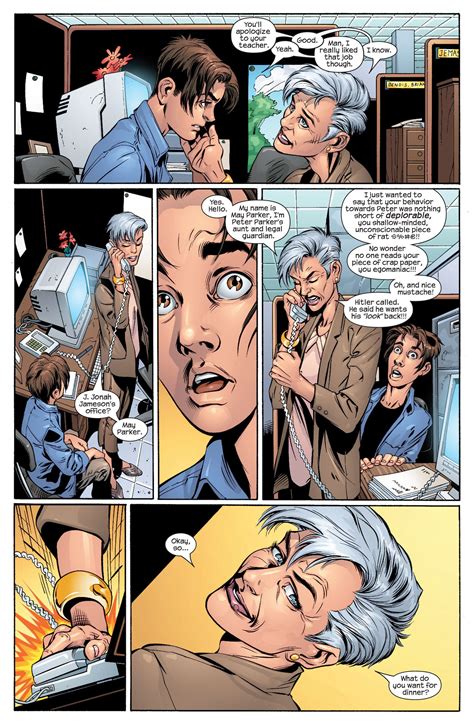 Aunt May Responds To Peter Parker Losing His Job Ultimate