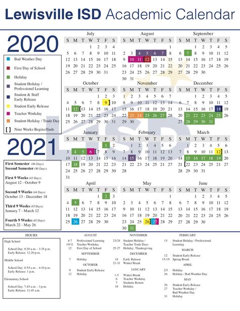 Lisd Calendar 2021 Customize And Print