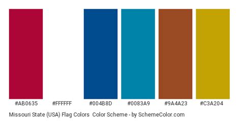 Missouri State Usa Flag Colors Color Scheme Blue