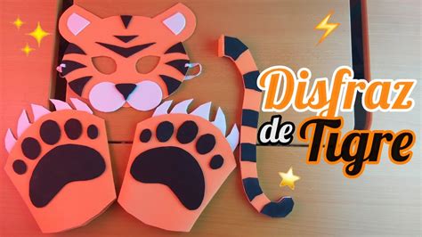 Cómo hacer un Disfraz de TIGRE para niños Máscara Garras y Cola con