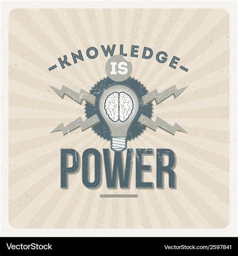 Knowledge Is Power Quote Type Design Royalty Free Vector