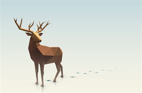 Download Polygonal Christmas Deer Illustration - Download Free ...