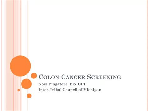 Ppt Colon Cancer Screening Powerpoint Presentation Free Download