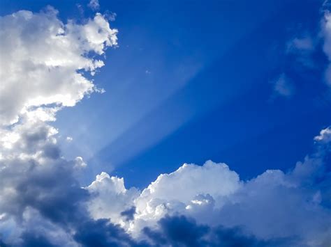 Sun Rays Through Clouds Free Stock Photo Public Domain Pictures