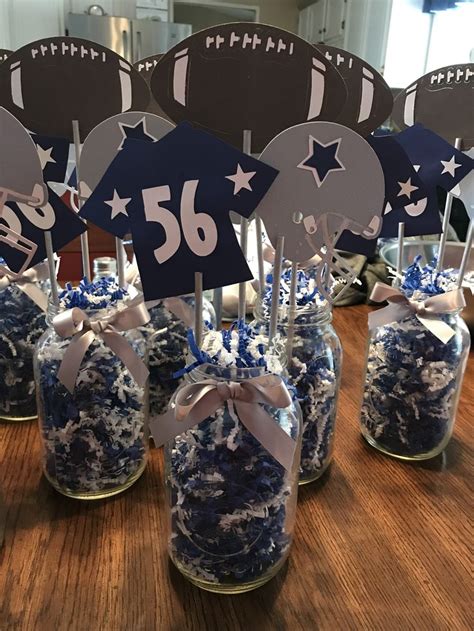 Turned Out Great For The Centerpiece For The Party Dallas Cowboys