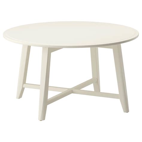 Kragsta Table Basse Blanc 90 Cm à Table Ronde Ikea Blanche