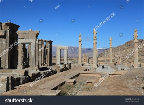 Persepolis Ruins Of Xerxes And Darius Palace Stock Photo 71347132