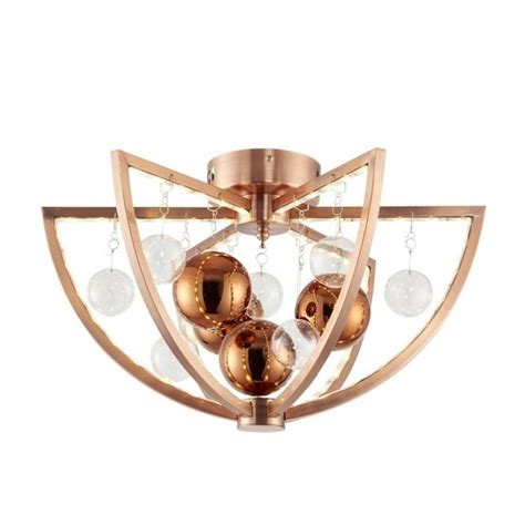 Buy a nice ceiling light. Endon Muni Modern LED Flush Ceiling Light in Copper Finish ...