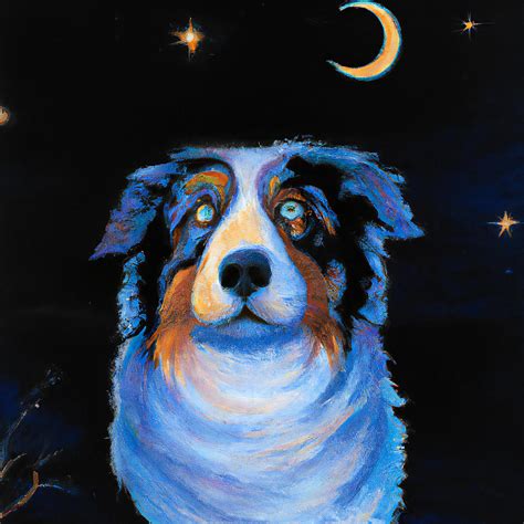 Australian Shepherd Dog Painting By Stellart Studio Pixels