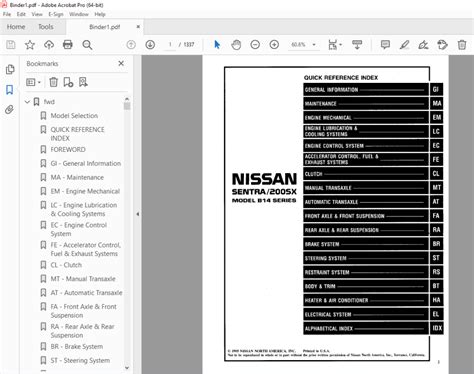 1996 Nissan Sentra 200sx B14 Series Service Manual Pdf Download