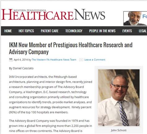 It may be for the purpose of propagating news, research results, academic analysis, or debate. IKM Architect's President, John Schrott, interviewed for ...