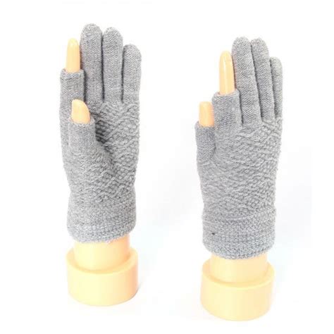 72 Units Of Ladies Thumb And Index Finger Less Gloves Knitted Stretch
