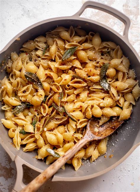 Spicy Brown Butter Pasta With Parmesan And Sage