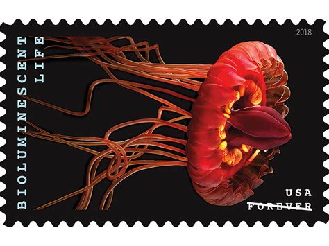 New Postage Stamps Focus On Bioluminescent Marine Life Eos