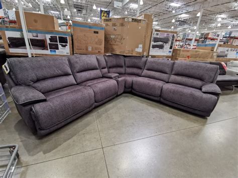 Redding Fabric Power Reclining Sectional With Power Headrest Costcochaser