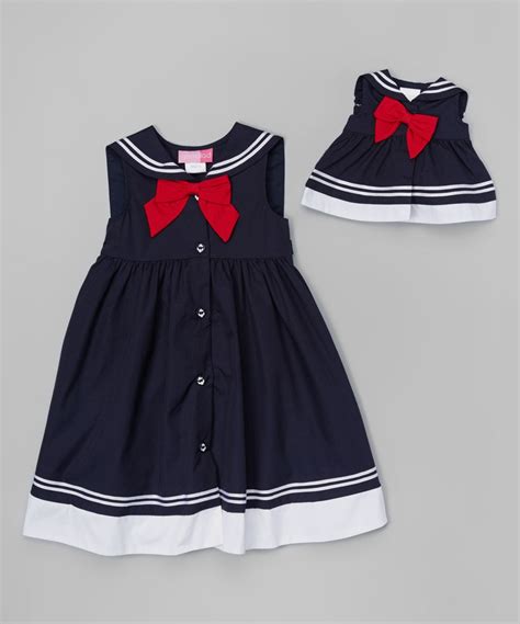 Good Lad Navy Nautical Dress And Doll Dress Girls Moda Infantil Para