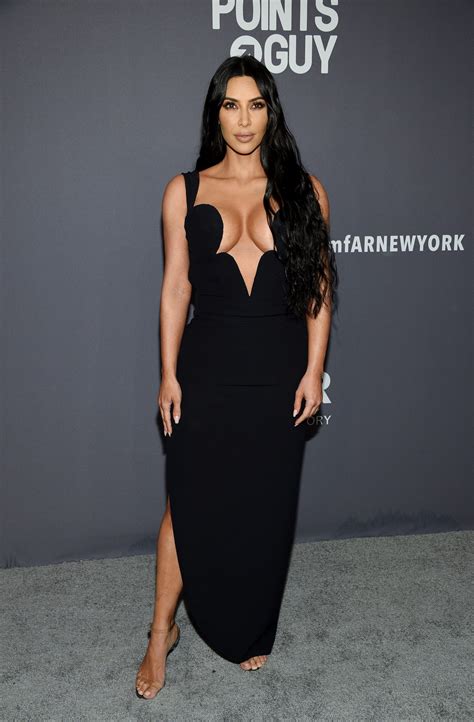 Kim Kardashian Wore A Vintage Cutout Dress With A Thigh High Slit