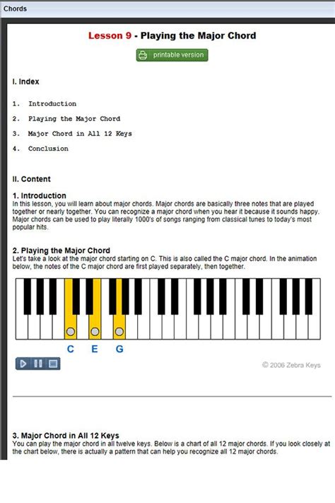 Piano Lesson 9 How To Play Major Chords These Chords Can Be Used To