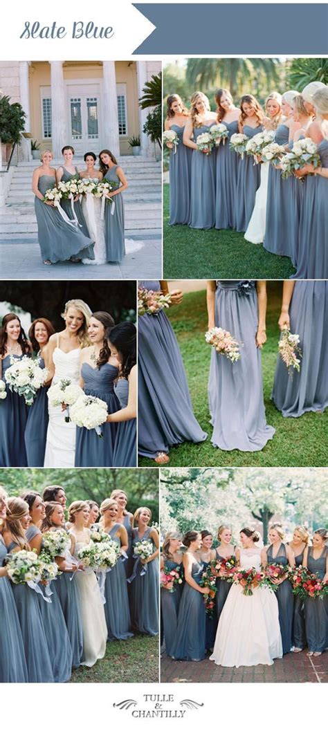 39 Best Slate Blue Weddings Images On Pinterest Blue Bridesmaids